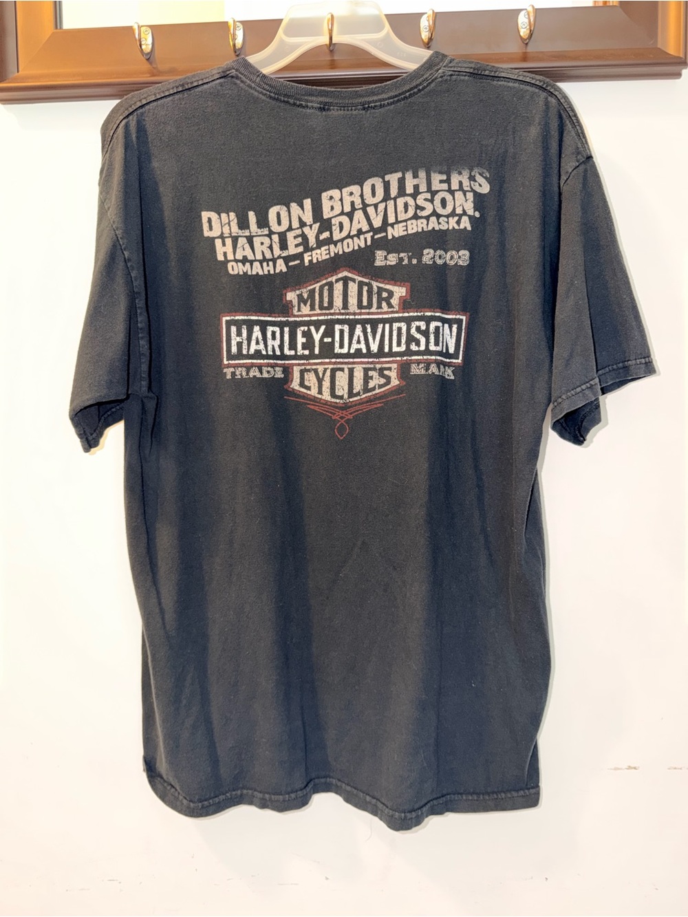 Harley-Davidson Men’s Black Tee with Flame Logo Size XL - Picture 5 of 6